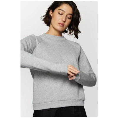 CharlieMary Damen vegan Greta Pullover Grau