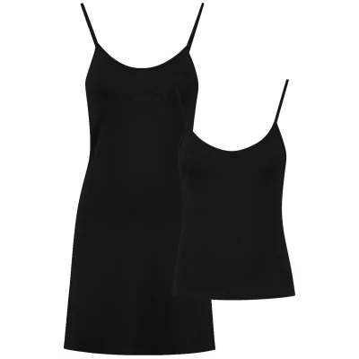 CharlieMary Damen vegan Slip Dress & Top Set First Layer Schwarz