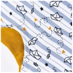 Cheeky Apple Kurzarm-Strampler "Goldschiffchen" aus Bio-Baumwolle