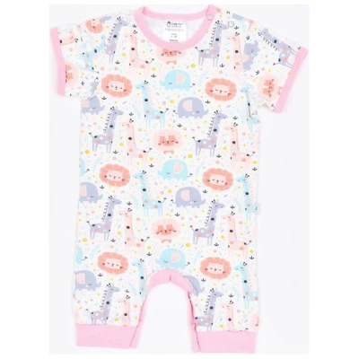 Cheeky Apple Kurzarm-Strampler "Mini Jungle Rose" aus Bio-Baumwolle