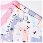 Cheeky Apple Kurzarm-Strampler "Mini Jungle Rose" aus Bio-Baumwolle