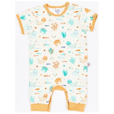 Cheeky Apple Kurzarm-Strampler "Ocean Party" aus Bio-Baumwolle