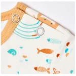Cheeky Apple Kurzarm-Strampler "Ocean Party" aus Bio-Baumwolle