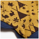 Cheeky Apple Kurzarm-Strampler aus Bio-Baumwolle "Tipi Tält" Khaki/Navy