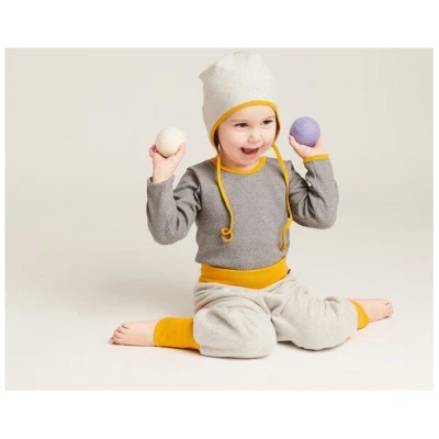 Cheeky Apple Langarm Baby-Shirt "Interlock Doubleface Grau" aus 100% Bio-Baumwolle