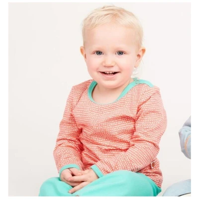 Cheeky Apple Langarm Baby-Shirt aus Bio-Baumwolle "Dotted Lines"