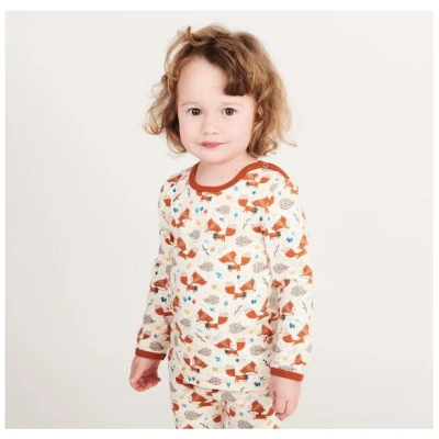 Cheeky Apple Langarm Baby-Shirt aus Bio-Baumwolle "Fuchs & Igel"