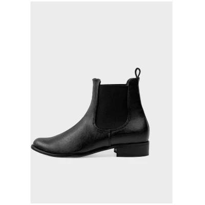Chelsea Black Vegan Grape Boots