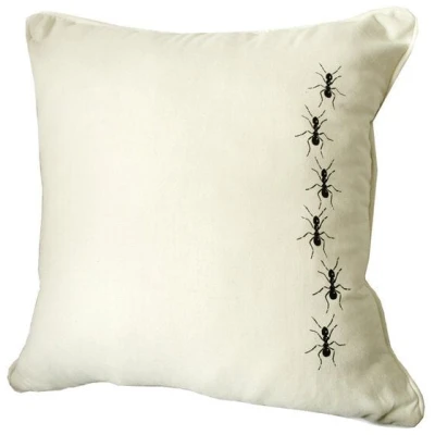 Cherry Bomb Bio Kissenbezug, 45x45 cm, Ameisen, Siebdruck handbedruckt