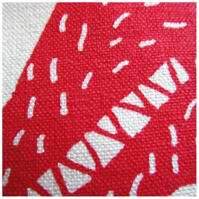 Cherry Bomb Bio Kissenbezug, 45x45 cm, Fuchs, Siebdruck handbedruckt