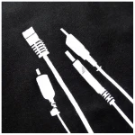 Cherry Bomb Kabel, Turnbeutel, fair gehandelte Biobaumwolle. Mit Handsiebdruck.