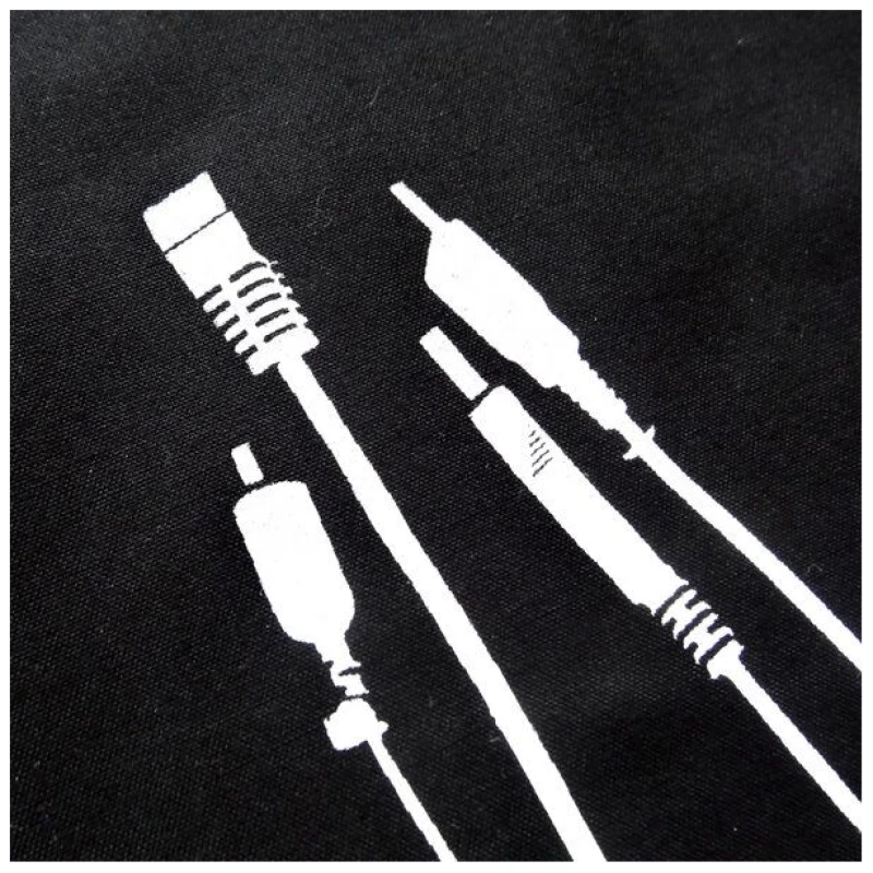 Cherry Bomb Kabel, Turnbeutel, fair gehandelte Biobaumwolle. Mit Handsiebdruck.