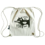Cherry Bomb Turnbeutel, Fairtrade Bio Baumwolle. Fish Spirit. Mit Handsiebdruck.