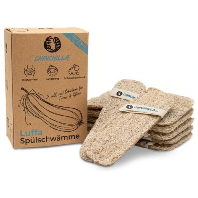 Chinchilla Luffa Spülschwämme im 7er-Pack, 100% plastikfrei & kompostierbar