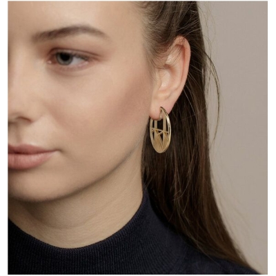 ChristinaPauls Slow jewellery Creole Aino, groß in Silber und Gold