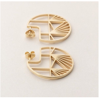 ChristinaPauls Slow jewellery Creole Aino, groß in Silber und Gold