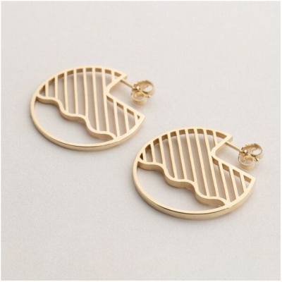 ChristinaPauls Slow jewellery Creole Kamo, groß in Gold und Silber