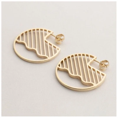 ChristinaPauls Slow jewellery Creole Kamo, groß in Gold und Silber