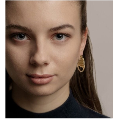 ChristinaPauls Slow jewellery Creole Kamo, groß in Gold und Silber