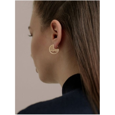 ChristinaPauls Slow jewellery Creole Kamo, klein in Gold und Silber