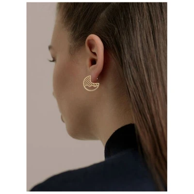 ChristinaPauls Slow jewellery Creole Kamo, klein in Gold und Silber