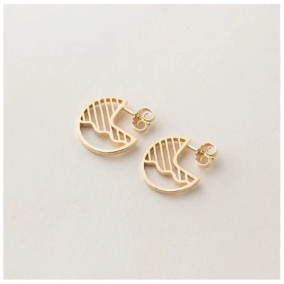 ChristinaPauls Slow jewellery Creole Kamo, klein in Gold und Silber