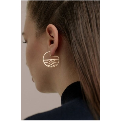 ChristinaPauls Slow jewellery Creole Kinki, groß in Gold und Silber