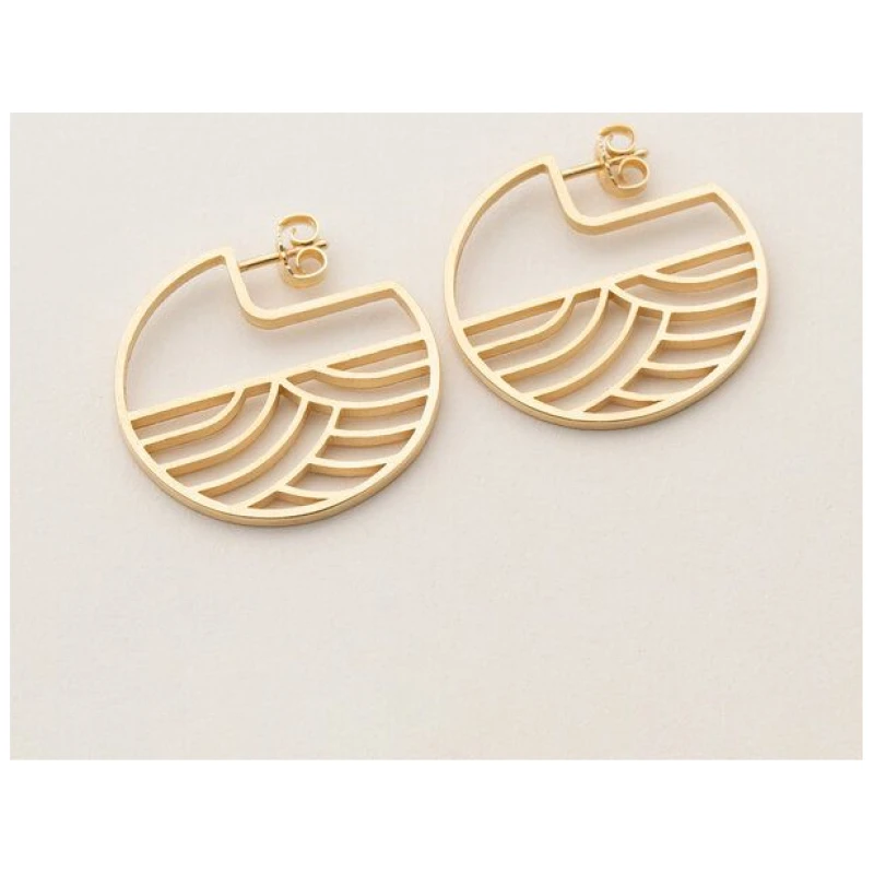 ChristinaPauls Slow jewellery Creole Kinki, groß in Gold und Silber