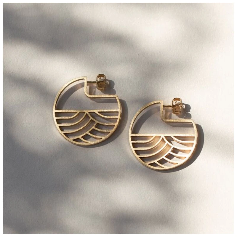 ChristinaPauls Slow jewellery Creole Kinki, groß in Gold und Silber