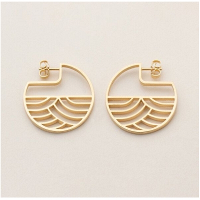 ChristinaPauls Slow jewellery Creole Kinki, groß in Gold und Silber