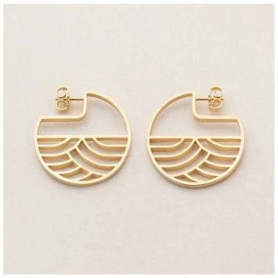 ChristinaPauls Slow jewellery Creole Kinki, groß in Gold und Silber