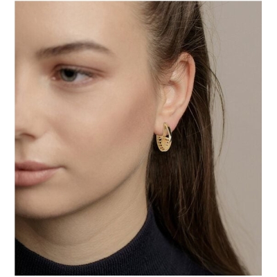 ChristinaPauls Slow jewellery Creole Kinki, klein in Gold und Silber