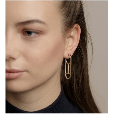 ChristinaPauls Slow jewellery Creole Tawa, groß in Gold und Silber