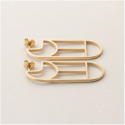 ChristinaPauls Slow jewellery Creole Tawa, groß in Gold und Silber