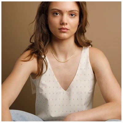 ChristinaPauls Slow jewellery Kurze Layering Kette Mea in Gold und Silber