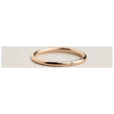 ChristinaPauls Slow jewellery Zarter Diamantring in Rosegold