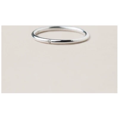 ChristinaPauls Slow jewellery Zarter Diamantring in Silber