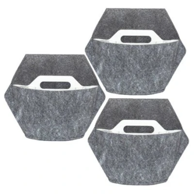 CitySens 3er-Pack Wand-Blumentopf mit Textilbezug