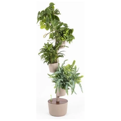 CitySens Vertikaler Blumentopf mit manueller Bewässerung; 4 Blumentöpfe