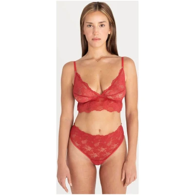 Classy Lace Triangel-BH granatapfel