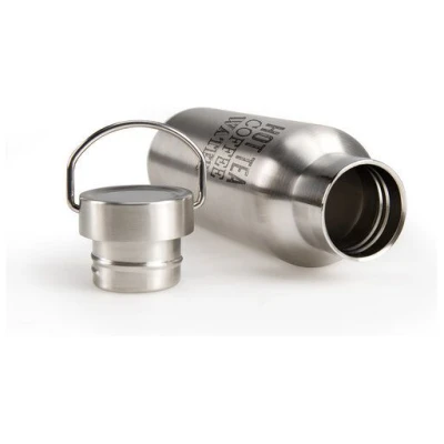 Contento ToGo Edelstahl Trinkflasche 750ml "Hot Tea Coffee Water"