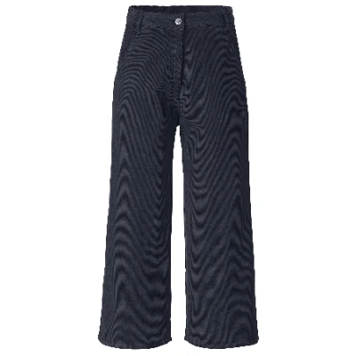 Cord-Culotte in A-Linie aus reiner Bio-Baumwolle, nachtblau 36