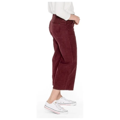 Cord-Culotte in A-Linie aus reiner Bio-Baumwolle, vino 36