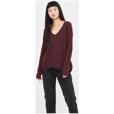 Cotton V-Neck Sweater, Baumwolle