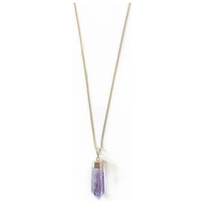 Crystal and Sage Amethyst Halskette vergoldet