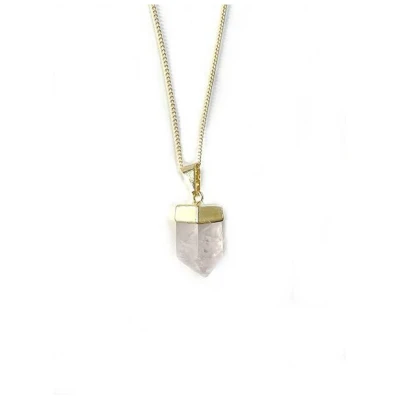 Crystal and Sage Rosenquarz Halskette