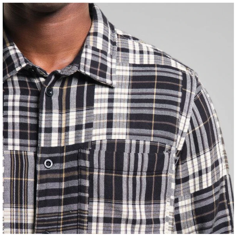 DEDICATED Hemd Rute Flannel Patchwork - Black
