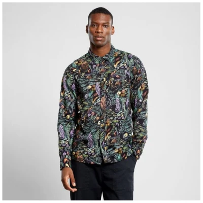 DEDICATED Varberg The Birds - Herren Hemd mit Allover Druck