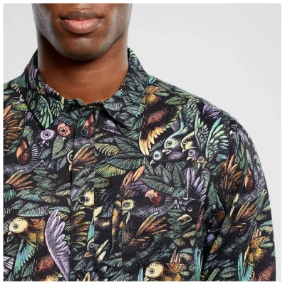 DEDICATED Varberg The Birds - Herren Hemd mit Allover Druck