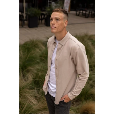 DIRTS Herren vegan Bio Jersey Hemd Auster